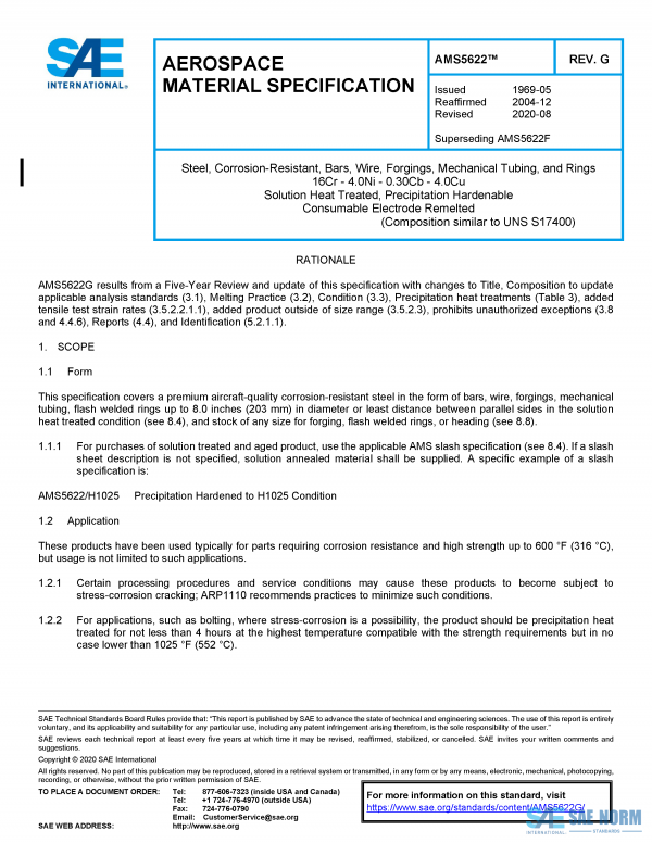 SAE AMS 5622 Series PDF