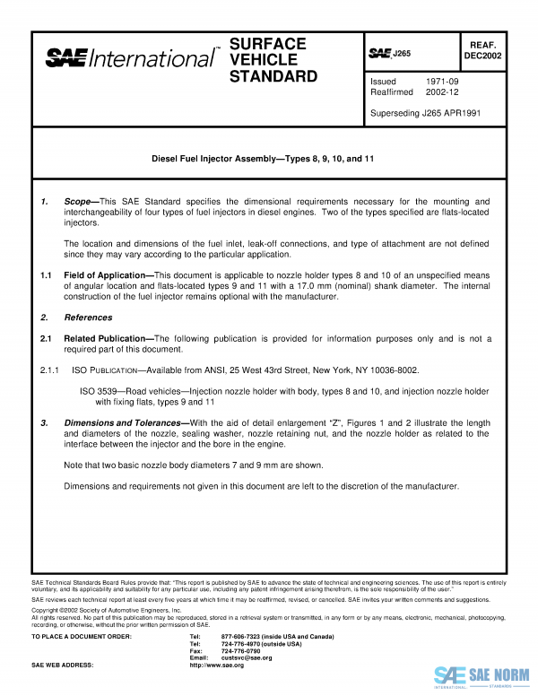 SAE J 265 Series PDF