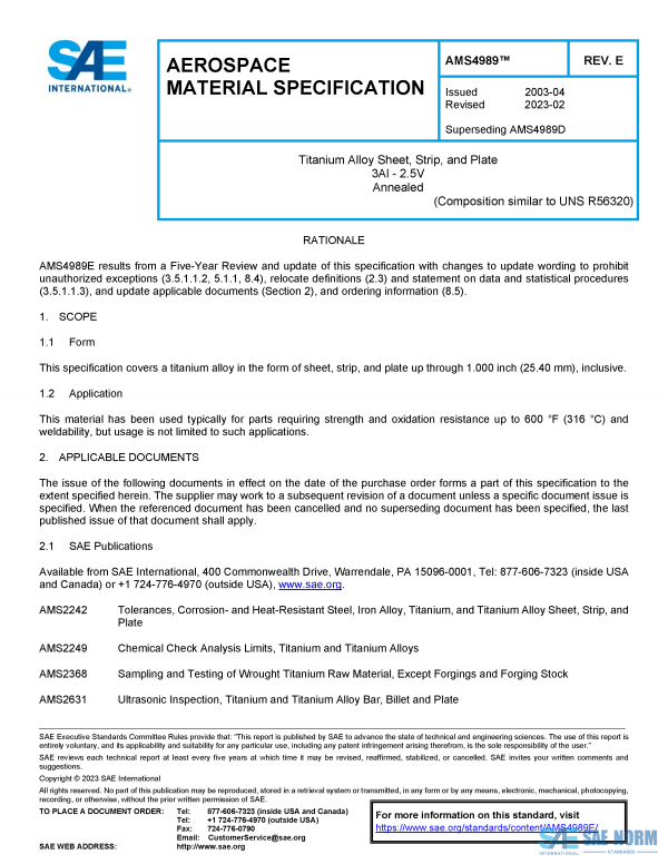 SAE AMS 4989 Series PDF
