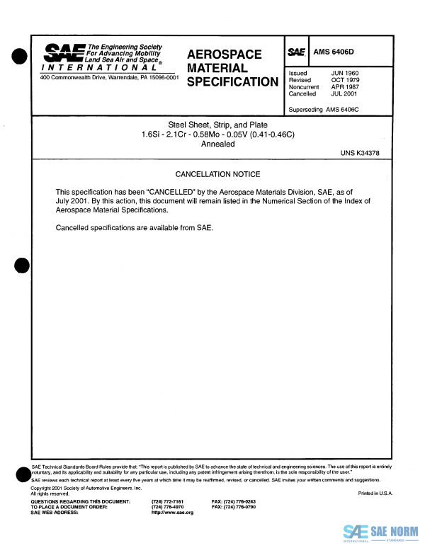 SAE AMS 6406 Series PDF