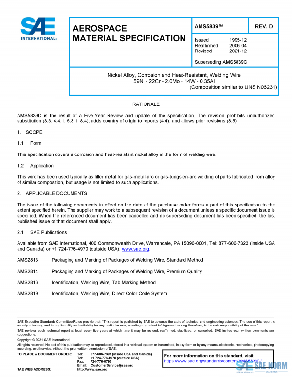 SAE AMS 5839 Series PDF