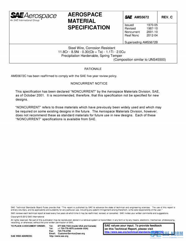 SAE AMS 5672 Series PDF