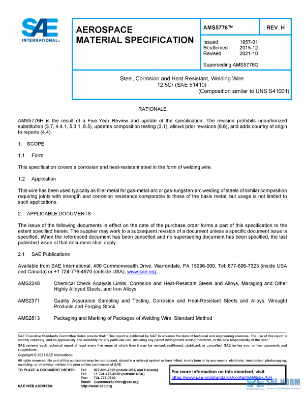 SAE AMS 5776 Series PDF