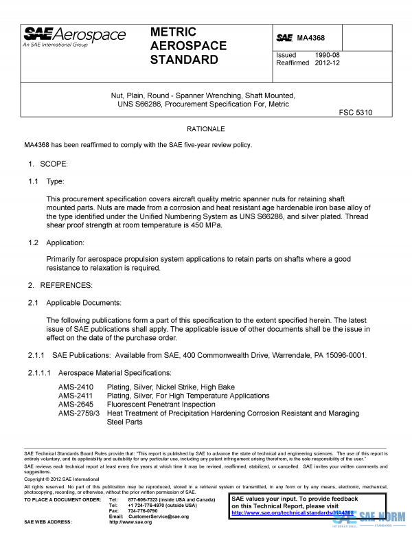 SAE MA 4368 Series PDF
