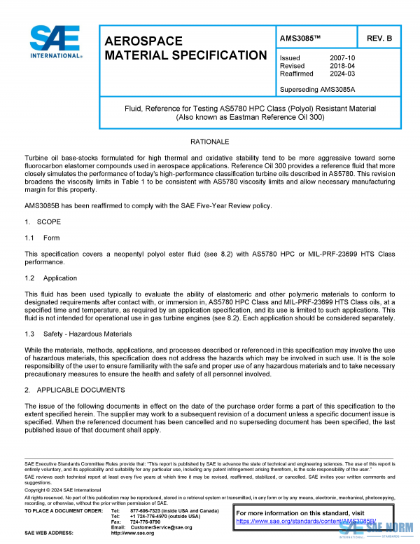 SAE AMS 3085 Series PDF
