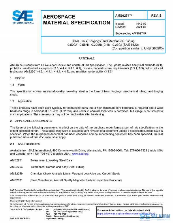 SAE AMS 6274 Series PDF