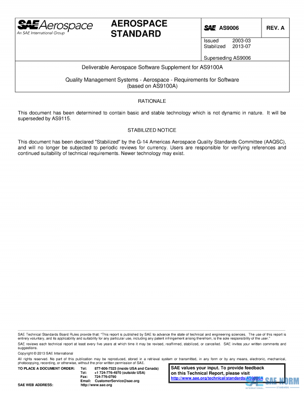 SAE AS 9006 Series PDF