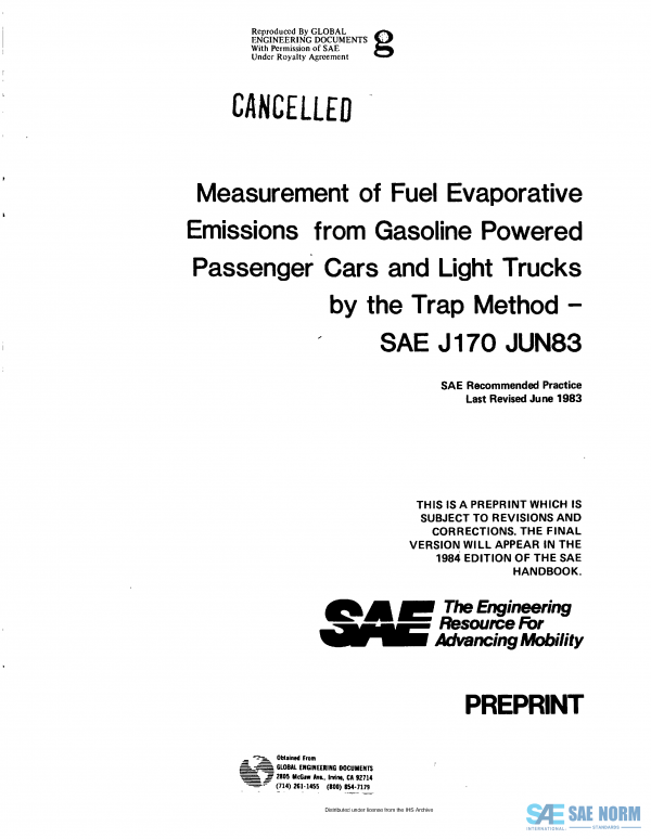 SAE J 170 Series PDF
