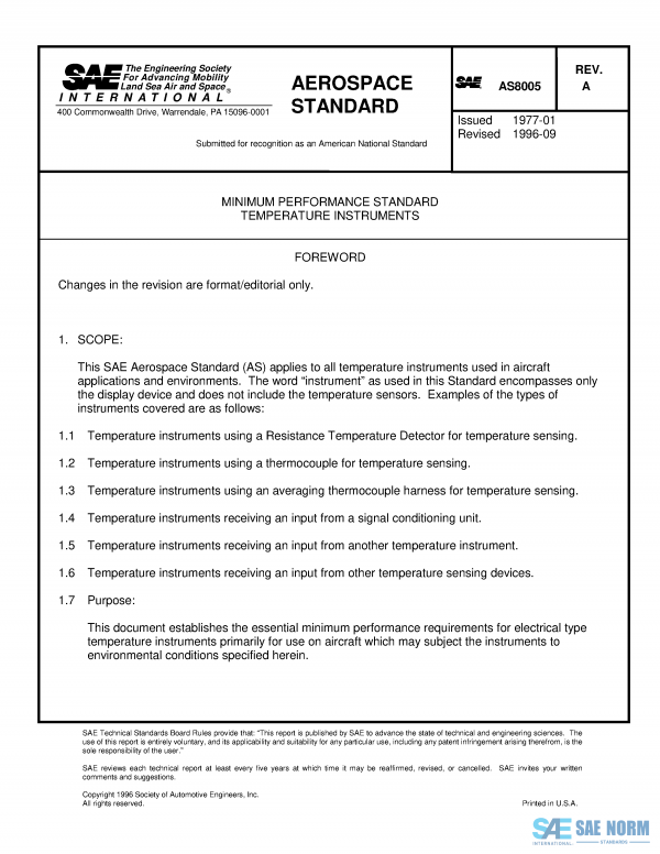 SAE AS 8005 Series PDF