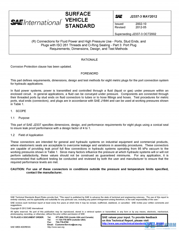 SAE J 2337/3 Series PDF