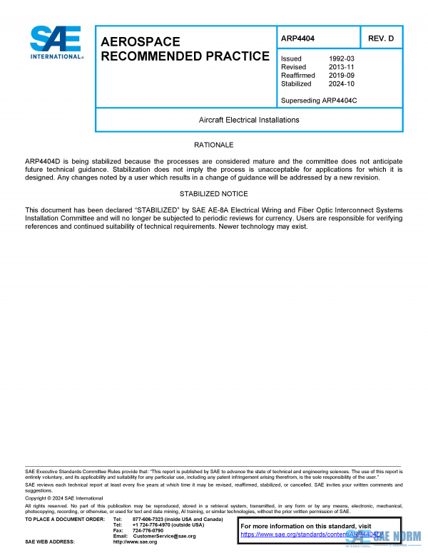 SAE ARP 4404 Series PDF