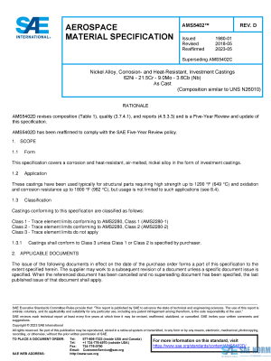 SAE AMS 5402 Series PDF