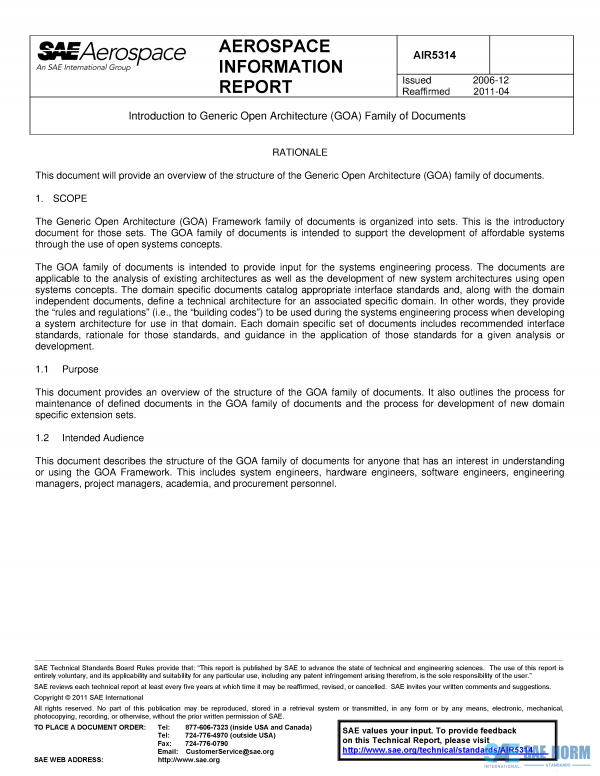 SAE AIR 5314 Series PDF