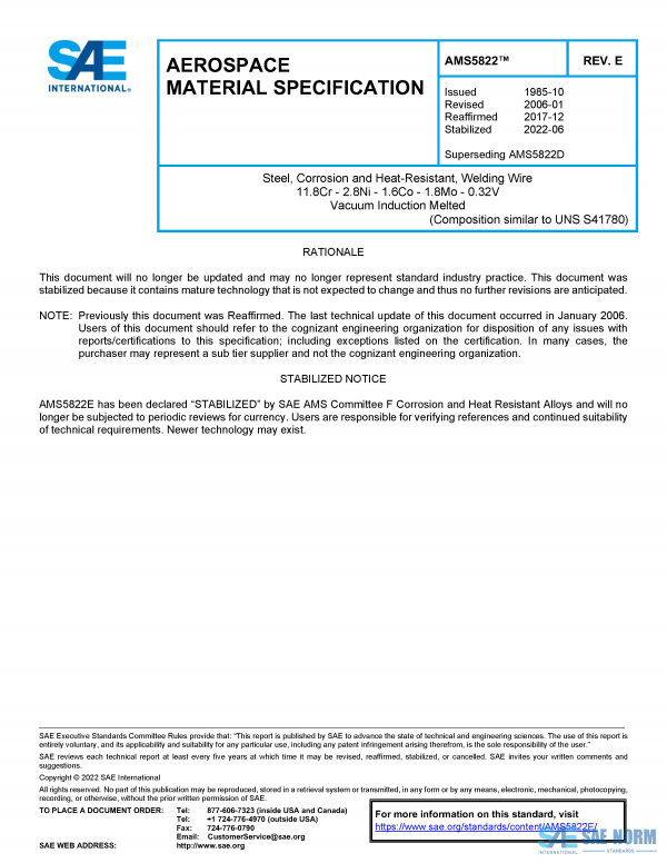 SAE AMS 5822 Series PDF
