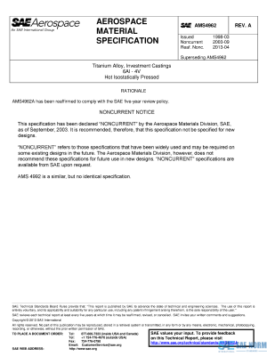 SAE AMS 4962 Series PDF