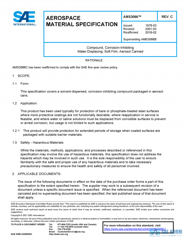 SAE AMS 3066 Series PDF