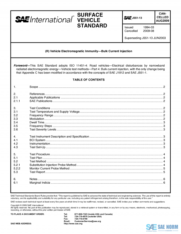 SAE J 551/13 Series PDF