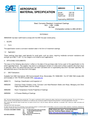 SAE AMS 5353 Series PDF