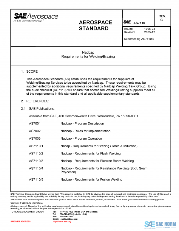 SAE AS 7110 Series PDF