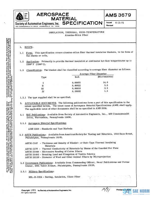 SAE AMS 3679 Series PDF