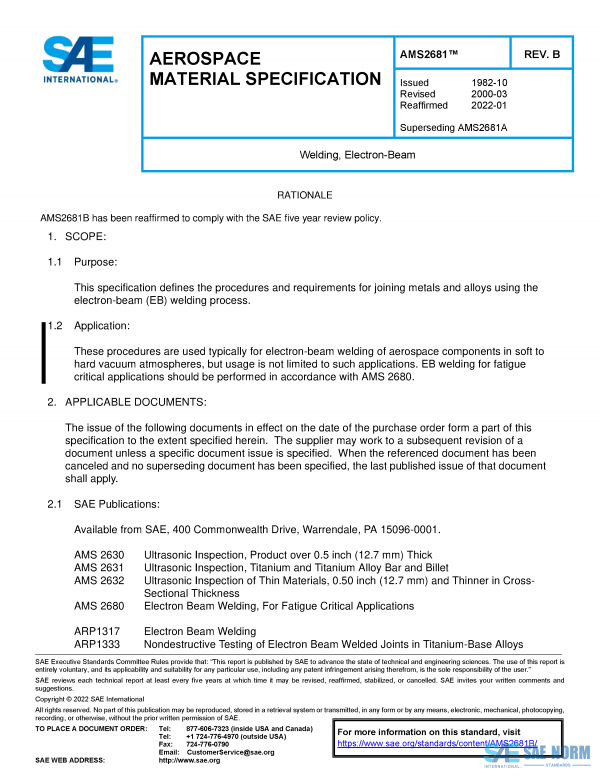 SAE AMS 2681 Series PDF