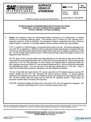 SAE J 1113/25 Series PDF