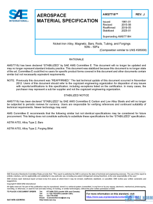 SAE AMS 7718 Series PDF