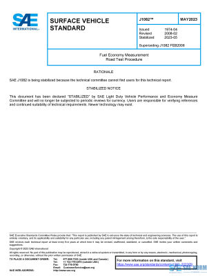 SAE J 1082 Series PDF