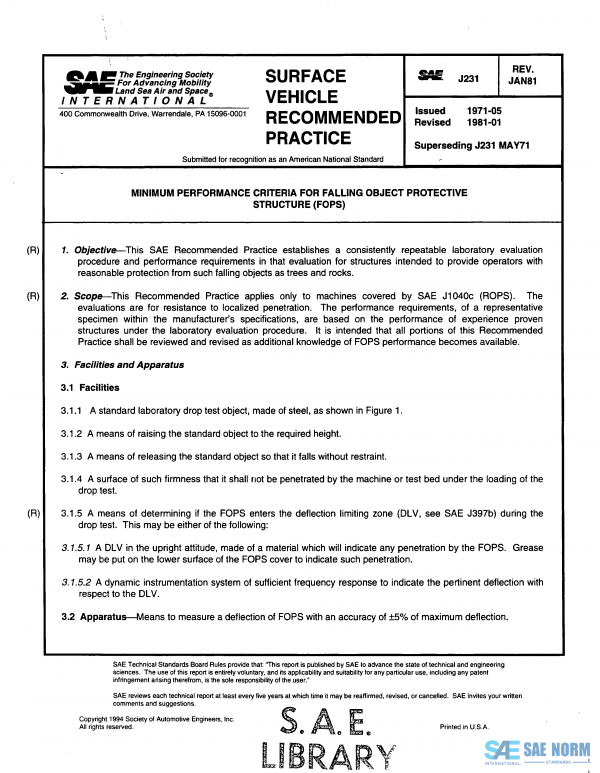 SAE J 231 Series PDF