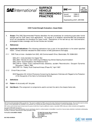 SAE J 2421 Series PDF