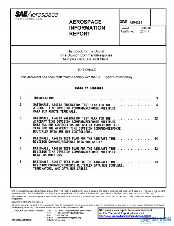 SAE AIR 4295 Series PDF