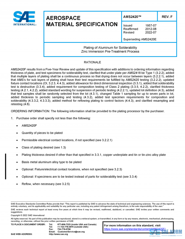 SAE AMS 2420 Series PDF