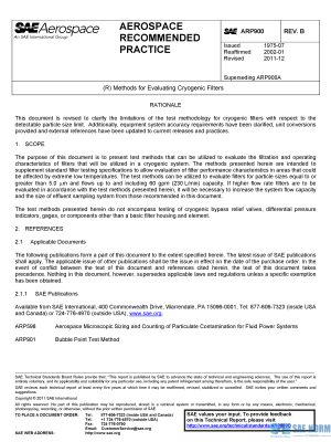 SAE ARP 900 Series PDF