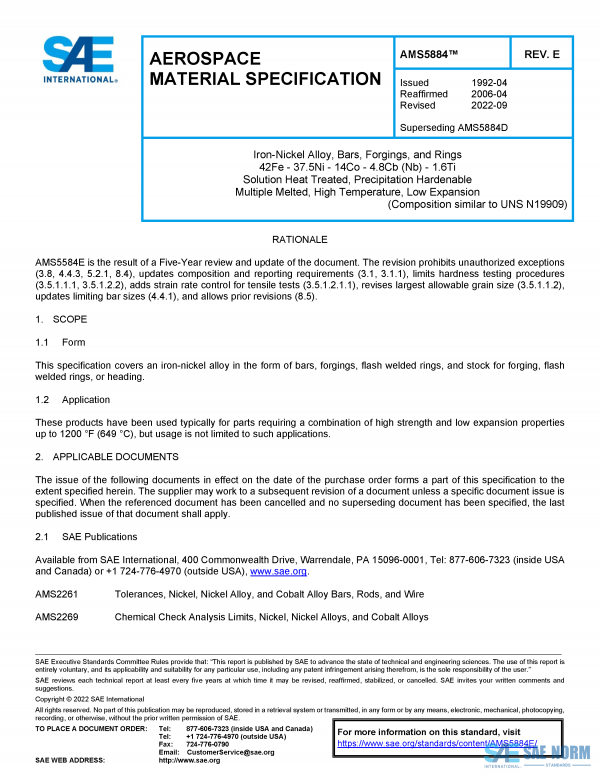SAE AMS 5884 Series PDF