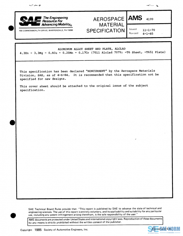 SAE AMS 4199 Series PDF