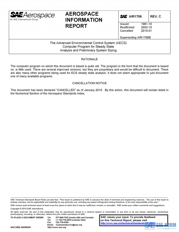 SAE AIR 1706 Series PDF