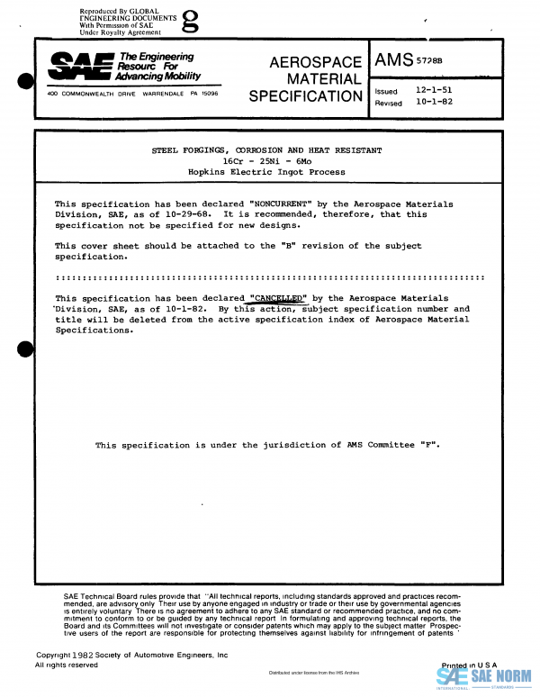 SAE AMS 5728 Series PDF