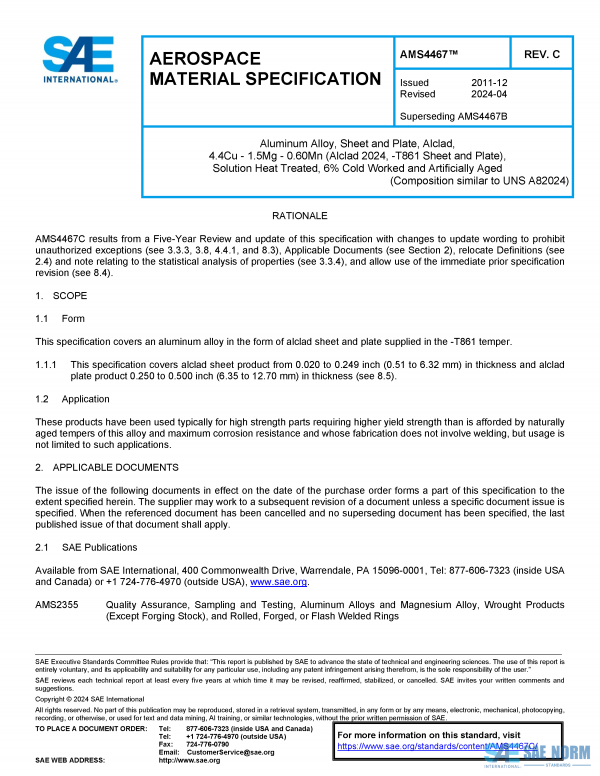 SAE AMS 4467 Series PDF