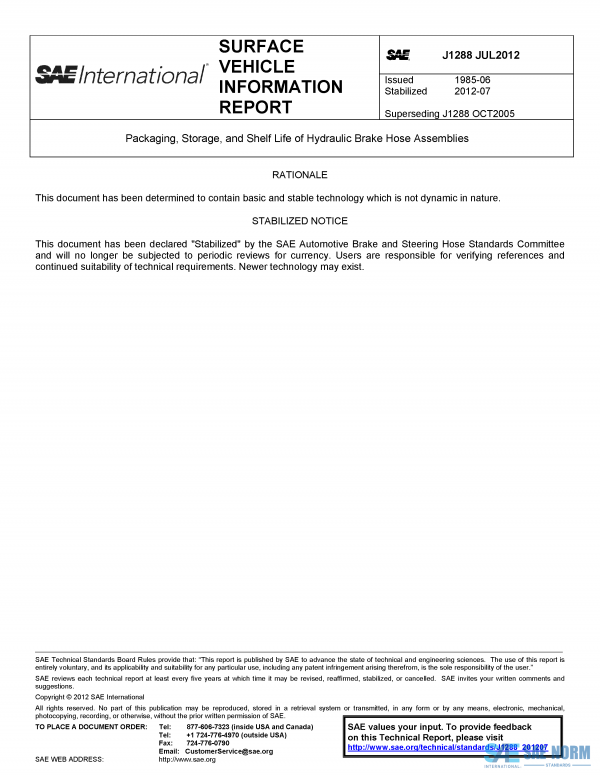 SAE J 1288 Series PDF