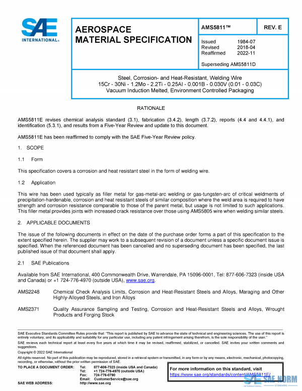 SAE AMS 5811 Series PDF