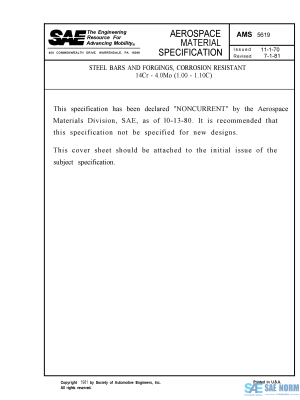 SAE AMS 5619 Series PDF