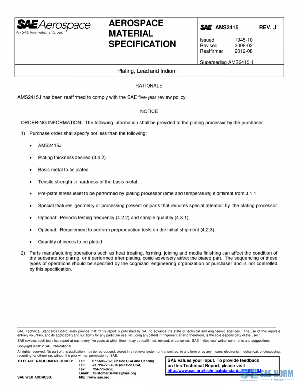 SAE AMS 2415 Series PDF