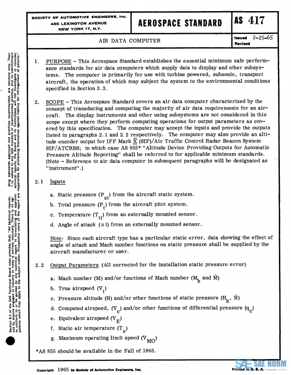 SAE AS 417 Series PDF