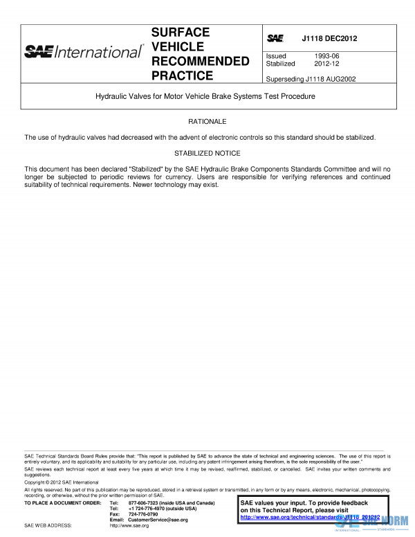 SAE J 1118 Series PDF