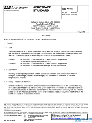 SAE AS 4959 Series PDF