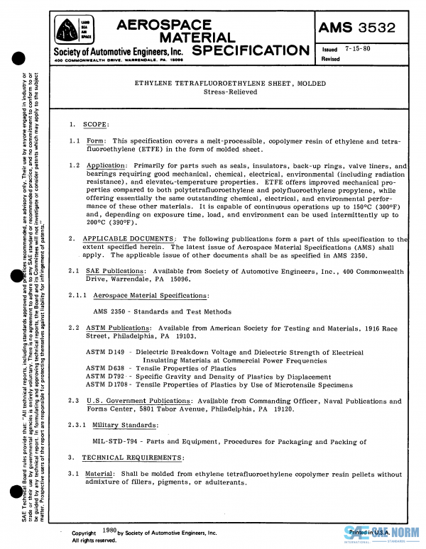 SAE AMS 3532 Series PDF