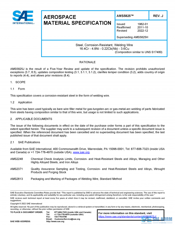 SAE AMS 5825 Series PDF