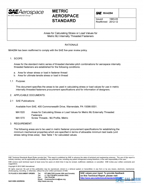 SAE MA 4284 Series PDF