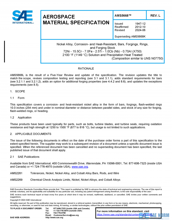 SAE AMS 5668 Series PDF