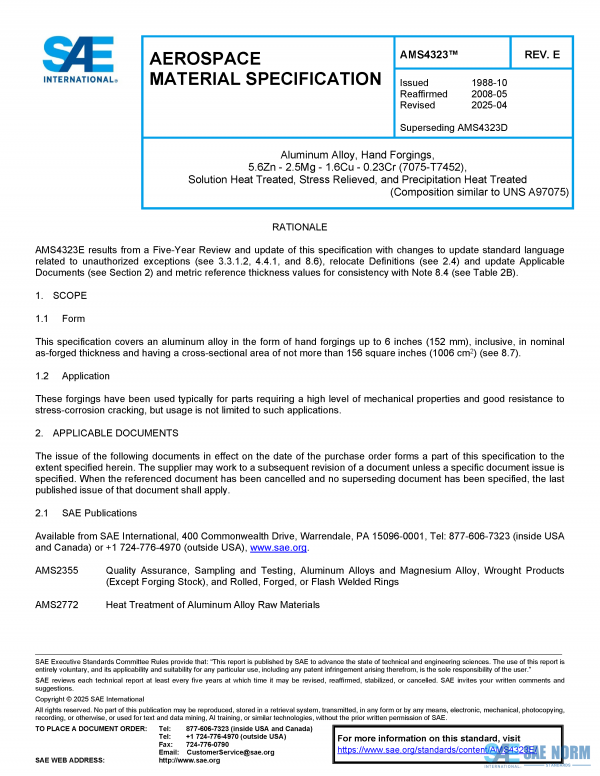 SAE AMS 4323 Series PDF